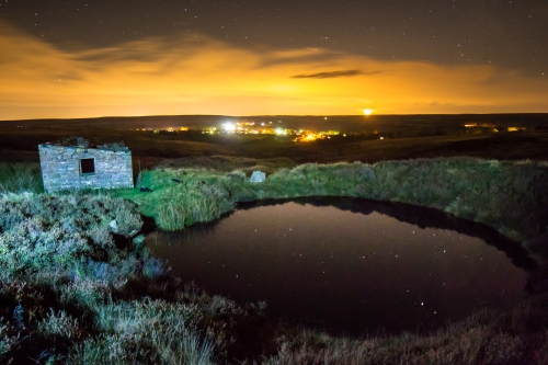 Moonset over Goathland Moor