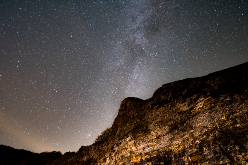 Milkyway over Sandsend cliffs