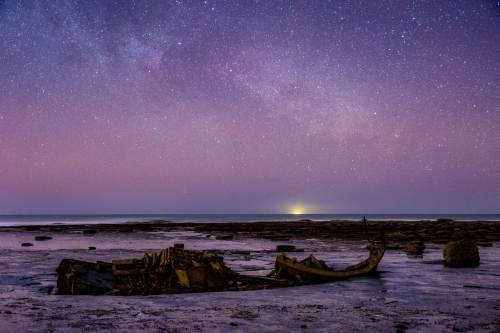 Milkyway over Admiral Von Tromp Shipwreck