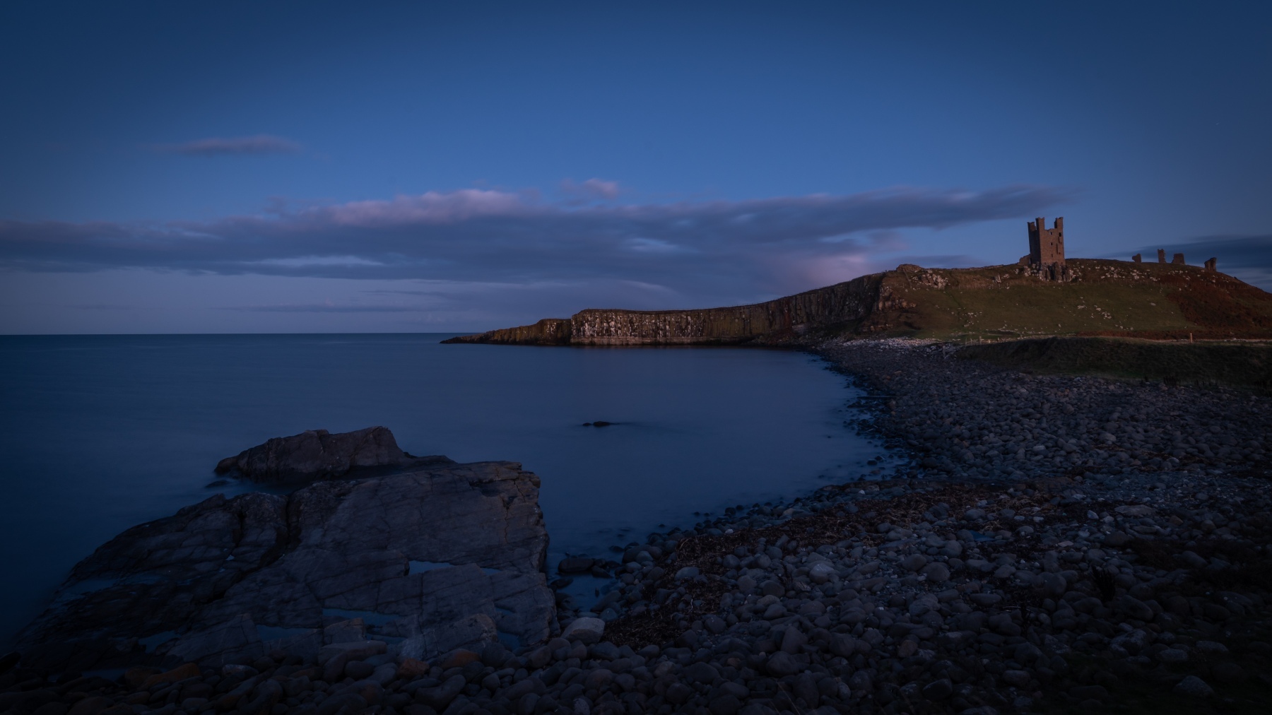 Dunstanburgh Castle Northumberland, Blue hour